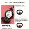 Buy 1 Get 1 Random 2 Pieces Mini Size Black Pocket Watch, with Necklace Pendant World-Time Feature, Gift Clock For Men Kids