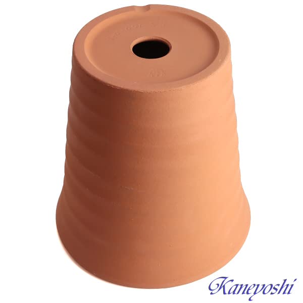 KANEYOSHI Ceramic Flower Flower with 8 Made in Japan with Reliable Domestic Quality Mikawa-yaki Pot, Road, Red-Glazed, No. Plate,