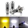 Motorrad-Scheinwerfer LED H4 H6 BA20D P15D H4 Hi/Low Dual Farben Scheinwerfer Projektorlinse Birne Motor Fahrlichter DRL Frontlampe