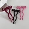 Summer Bow Wave U-Shaped Acetate Hairpin - Cute Girly Half-Up Hair Clip Accessory