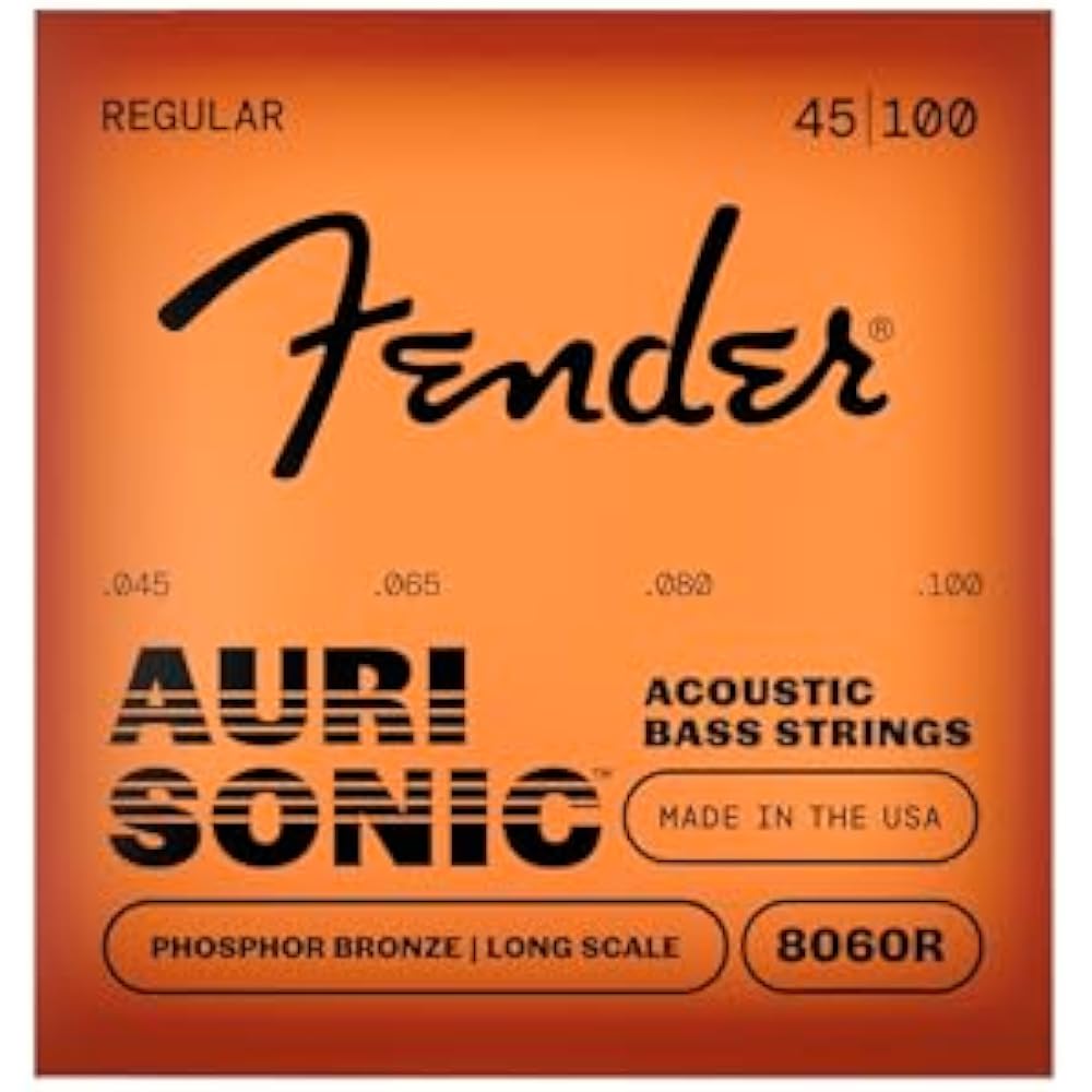 Fender Fender Acoustic Bass Strings AuriSonic™ 8060R Acoustic Bass Strings, Phosphor Bronze, Long...