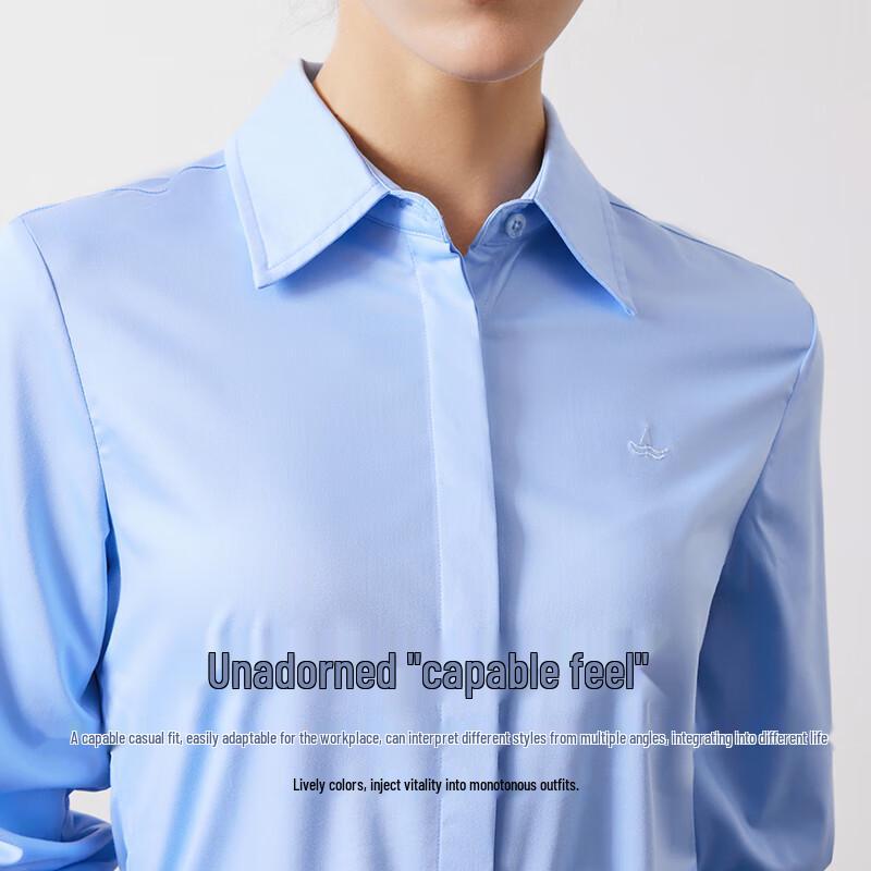 Navigare Women's Solid Long-Sleeve Commuter Shirt