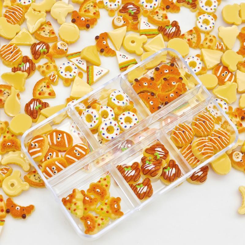 

Mini Food Toy Nail Art: Sandwich Bread DIY Jewelry Decorations