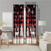 2 Pezzi Tende da Finestra Fiocco di Neve di Natale per Soggiorno Camera da Letto Decorazione Atmosfera Festiva Design Tasca per Bastone Privacy