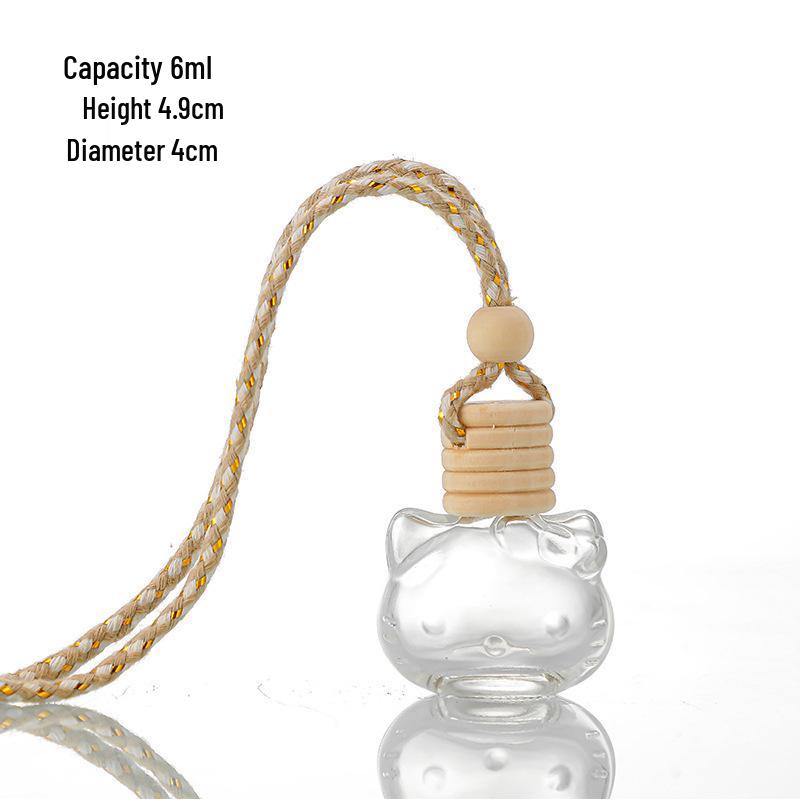 Glass Hanging Car Air Freshener & Essential Oil Diffuser Bottle