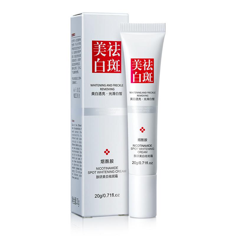 Estompe les Taches de Rousseur et les Taches Sombres Crème Visage Niacinamide Crème Éclaircissante Vitamine E Améliore le Teint Terne Éclaircit Rapidement Nourrit Soin de la Peau