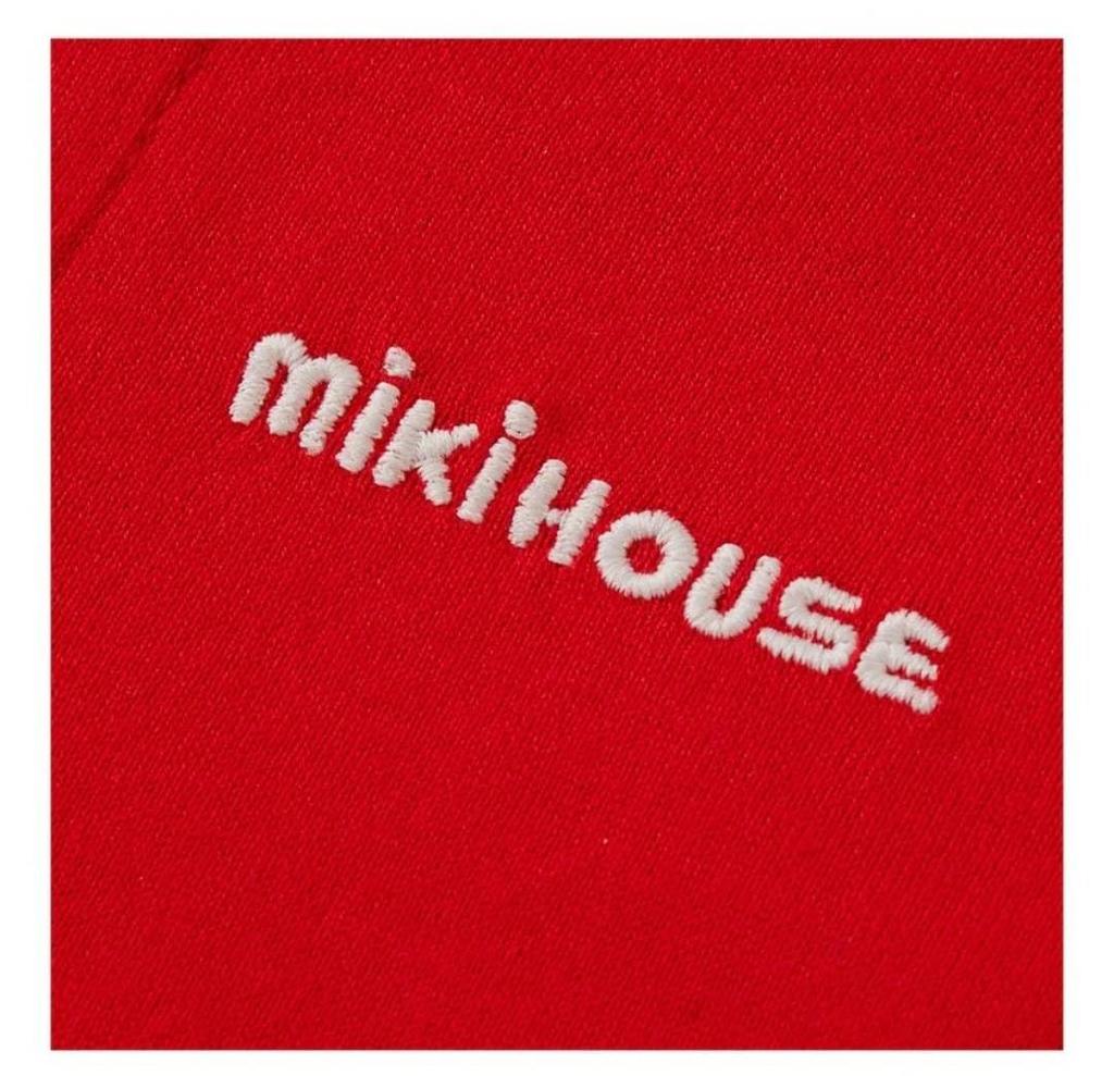 MIKIHOUSE Coverall Rompers Logo Long Sleeves Boys Girls Baby Infant Baby Clothes Clothes 70cm 80cm Back Logo Red Navy Children's (Red, 80)