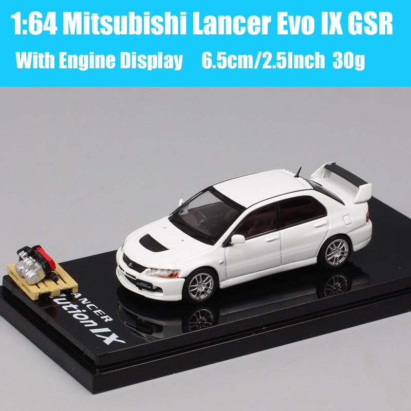 Hobby Japan 1/64 Scale Mitsubishi Lancer GSR RS Evolution EVO IX VII IV VIII Ralliart Rally Car Model Diecasts Toy Vehicles HJ64