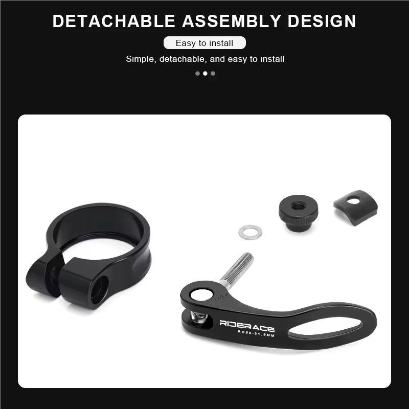RIDERACE 31,8/34,9 mm objímka sedla na kolo Rychloupínací hliníková slitina pro MTB BMX silniční horská kola Zámek sedlovky na sedlovku