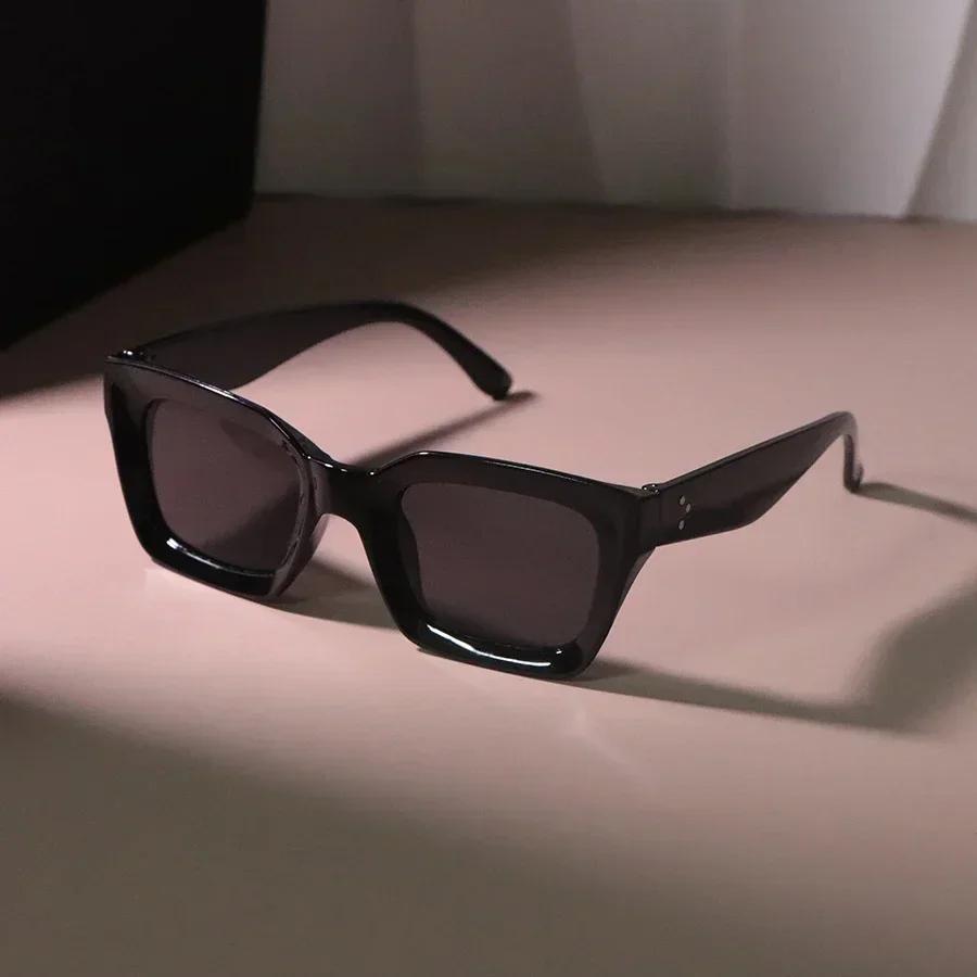 Rectangle Sunglasses Women Fashion Men Square Vintage Stylish Sun Glasses Oversized Ladies Mirror Outdoor Eyewear
