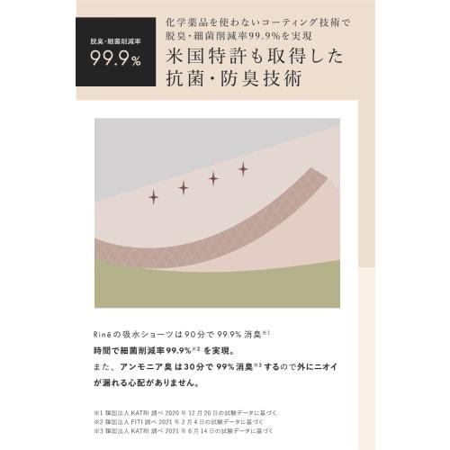 Rine Regular 60ml Absorbent Sanitary Panties, Absorbent for Menstruation, Antibacterial, Deodorizing, Absorbent (M, Beige)