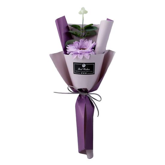 Yousheng Artificial Sunflower Bouquet Mini Scented Soap Flower Bouquet with Eucalyptus Leaves Gift for Birthday Valentine's Day Mother's