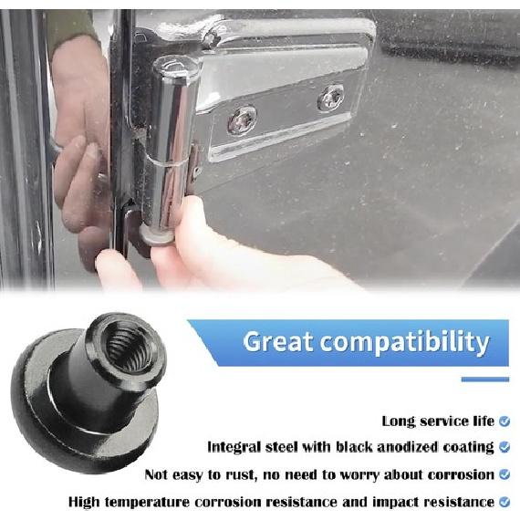 Door Hinge Nuts Compatible with 2007-2018 8pcs Door Hinge Nuts for JK JKU