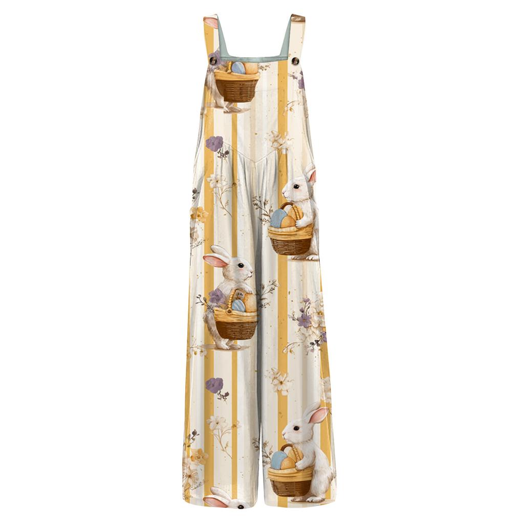 Women's Jumpsuit Printed Casual Loose Jumpsuit