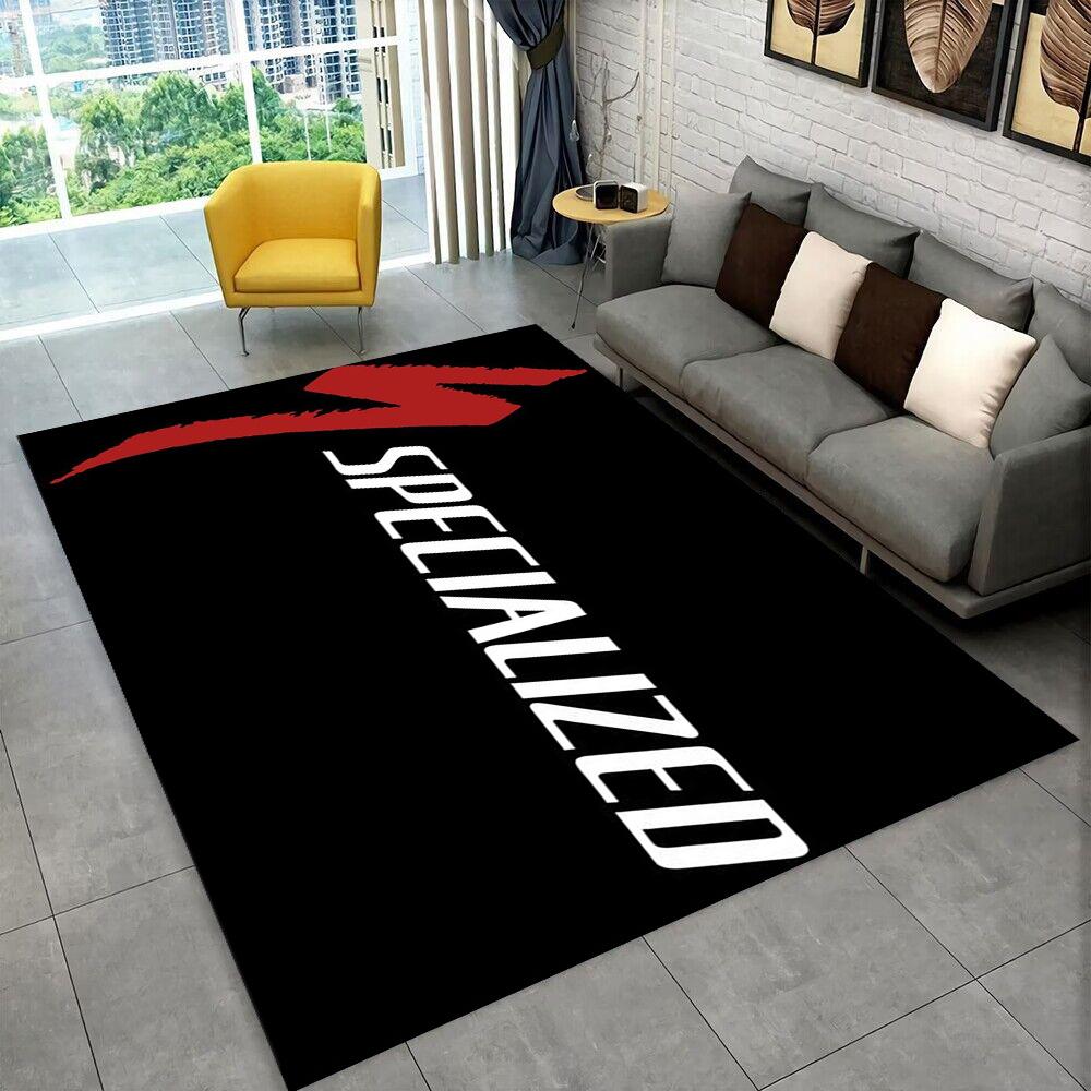 3D S-Specialized Bicycle Logo Moto Carpet Rug for Home Living Room Bedroom Sofa Doormat Decor,kids Play Non-slip Floor Mat Gift