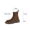 Fashion New Winter Sheep Suede Women Boots Round Toe Chunky Heel Chelsea Boots for Women Platform Short Boots Ladies Shoes Zapatos Mujer