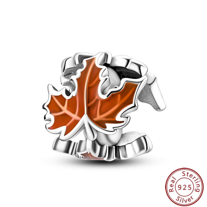 Copper Romantic Autumn Charms Beads Pumpkin Maple Leaf Scarecrow Harvest Pendant 3Mm Diy Fine Jewelry Accessories
