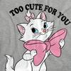 The Aristocats Womens/Ladies Too Cute For You Marie Heather Valentine`s Day T-Shirt
