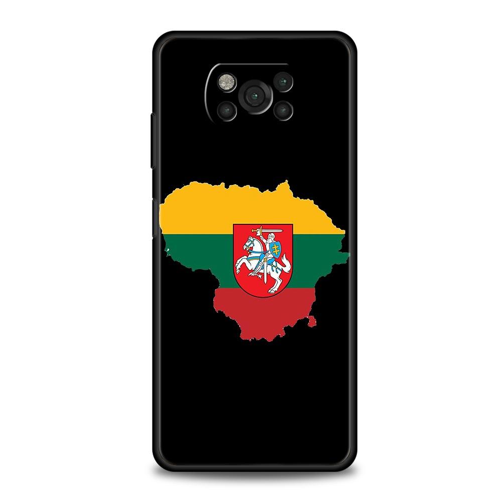 Flag of Lithuania Flag Phone Case For For Xiaomi Poco X6 X5 Pro X4 X3 NFC F5 Pro F4 F3 GT M5 M4 Pro 5G M3 C51 C50 C55 Soft Cover