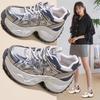 Inner height-increasing dad shoes women's autumn and winter new leather small muffin thick-soled casual versatile sports