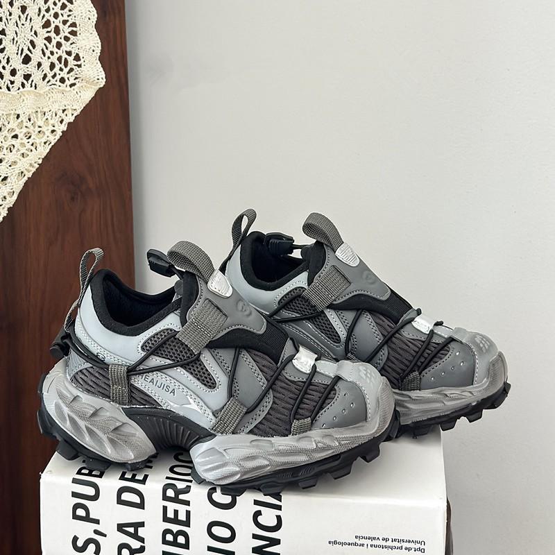 Youth Style Shoes Kids Chunky Sneakers Boys Girls Outdoor Walking Shoes Rubber Sole PU Mesh Upper