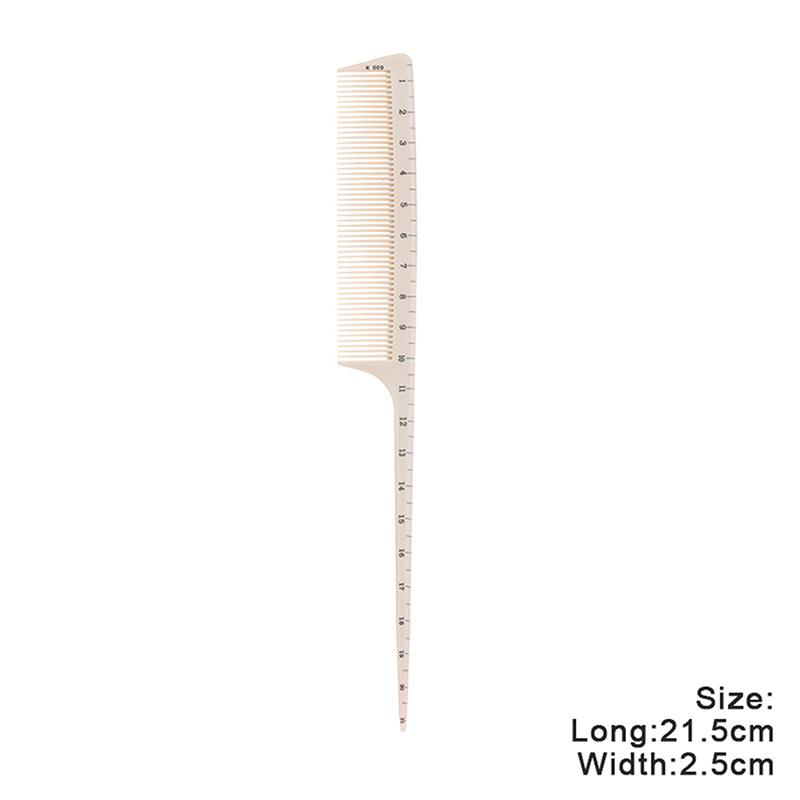 1Pcs Professional Barber Comb with Plastic Scale Laser Ruler Hairdressing Styling Tool for Salon Hair Cutting