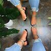 Summer Newest Style Flat Sandals Fashion Solid Color Chain Open Toe Outdoor Women'S Shoes Plus Sizehjn4