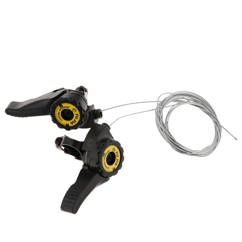 2x 3x5//6//7 Speed Thumb Shifter Bicycle Rear Derailleur Cable Accessories