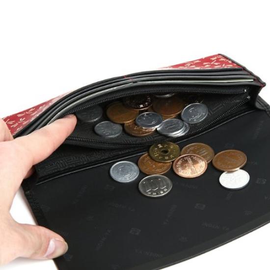 Inden Long Wallet 2311 Kozakura x Respect for the Aged Day INDEN-YA [Red White]