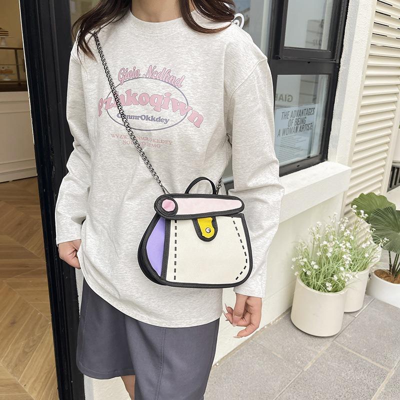 Nuova tendenza estiva carina cartone animato senso del fumetto bella casual portatile borsa a tracolla messenger borsa da donna