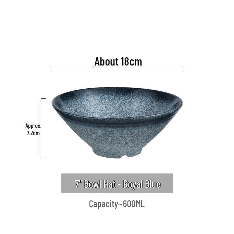 Japanese Ceramic Dòulì Ramen Bowl – Retro Coarse Pottery, High-End, Large Open-Mouth Trumpet Design, Ideal for Home Tableware