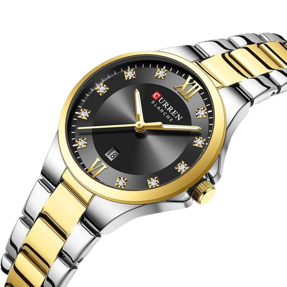 Orologio Curren 9107 da Donna alla Moda con Calendario e Cinturino in Acciaio Casual