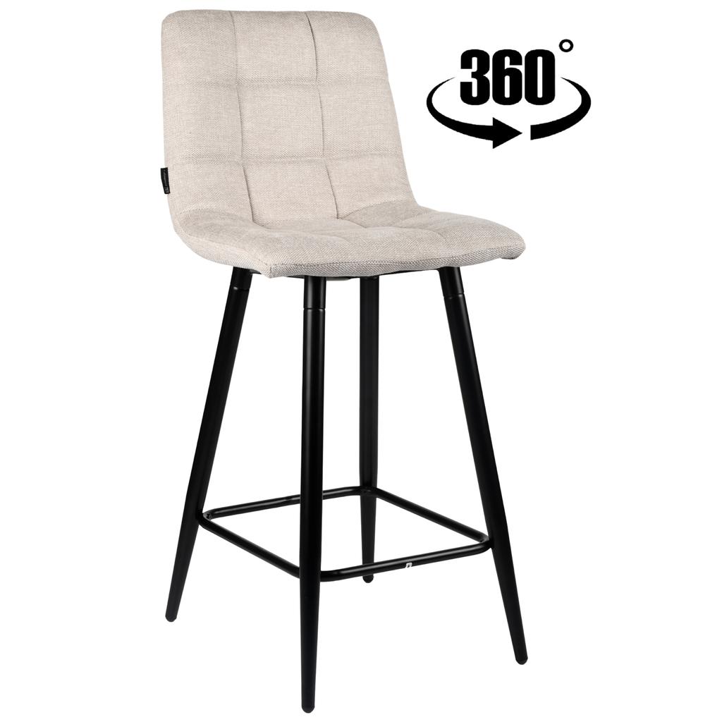 TORE- velvet swivel bar stool, gray 65