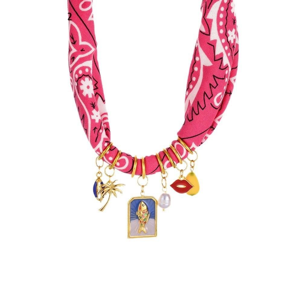 Colorful Collarbone Chain Cool Style Clavicle Chain New Scarves Necklace  Girls