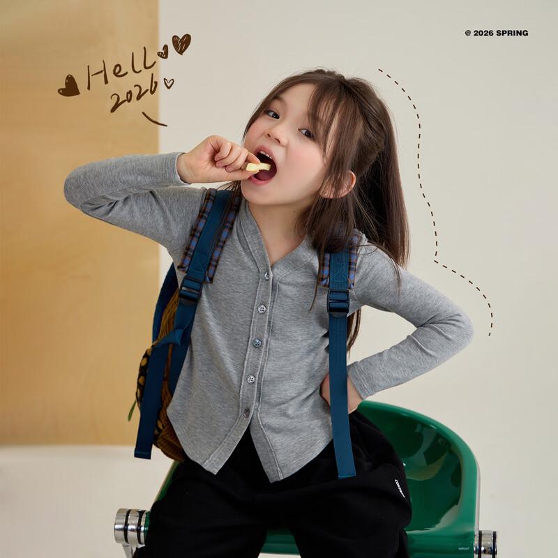 Chenchenmom Kids  V-Neck Cardigan Top 130
