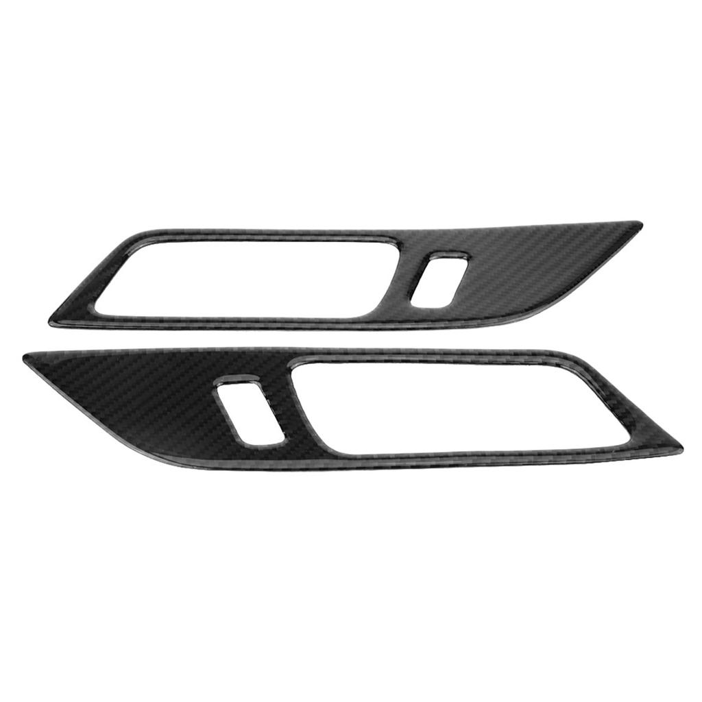 Carbon   Door Handle Bowl Cover Trim High Quality Scratch Resistant Car Interior Accessories for 2015 2017 Black 2pcs