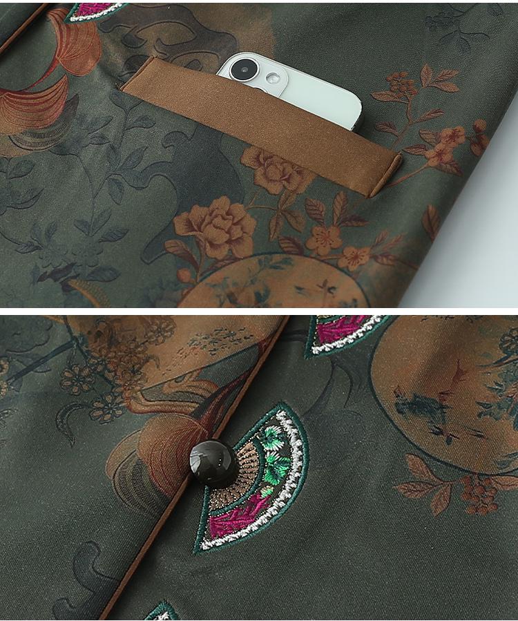 Elegant Autumn Shawl Vest for Elderly Women - Classic Vintage Chinese Style for Mom