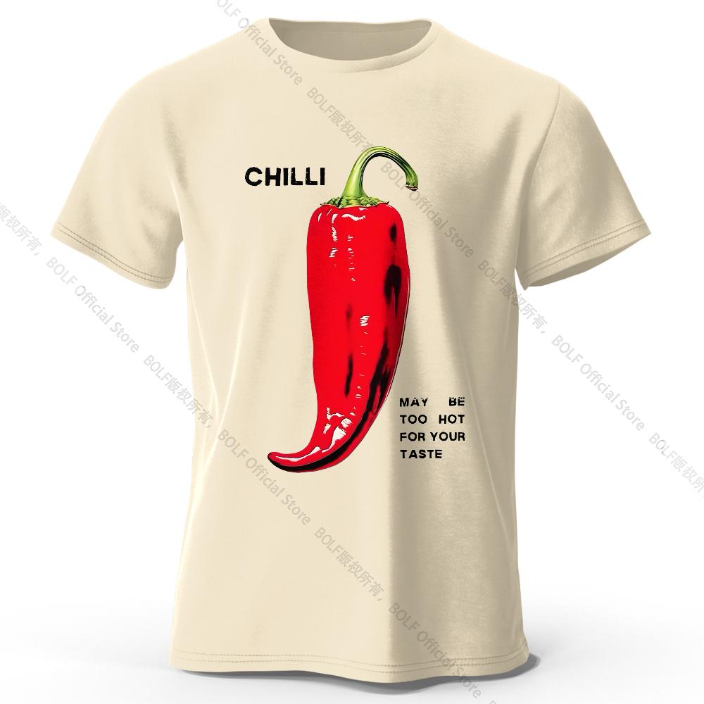 

Spicy Chili Pepper T-Shirt 100% Cotton Bold Red Hot Graphic Tee for Men and Women Fiery Food Lovers 4XL