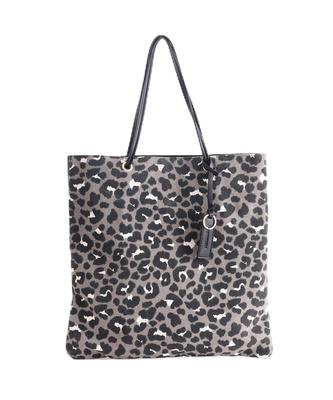 Samir Nasri Leopard Print X Metallic Tote BagA4 2412211017 Gray (012)