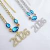 Crystal Rhinestone Collarbone Chain Love Heart 2026 New Year Jewelry 2026 Pendant Necklace  Girls