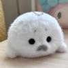 Soft Grey Seal Plush Keychain White Seal Plushies Animal Pendant  Stuffed Doll Keyring Car Key Accessories Car Ornaments