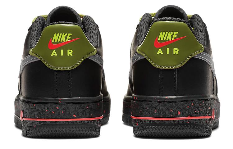 Kids' Sneakers Nike Air Force 1 Low Black Asparagus (GS) Black/Dark Smoke Grey/Asparagus/Metallic Silver