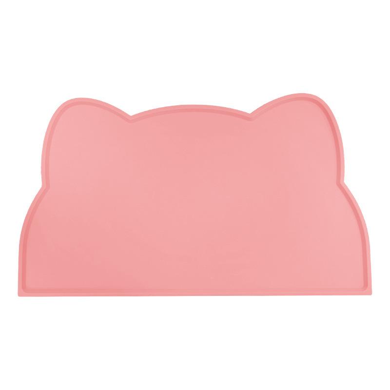 Pet Feeding Mat for Dogs & Cats Thin Silicone Waterproof Cat Food Mat with Raised Edge Cat Bowl Mat Cat Placemat