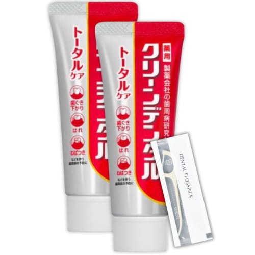 

[Set of 2 Toothpastes + Floss Set (Individually Wrapped)] Clean Dental L Total Care 100g (Set of 2)