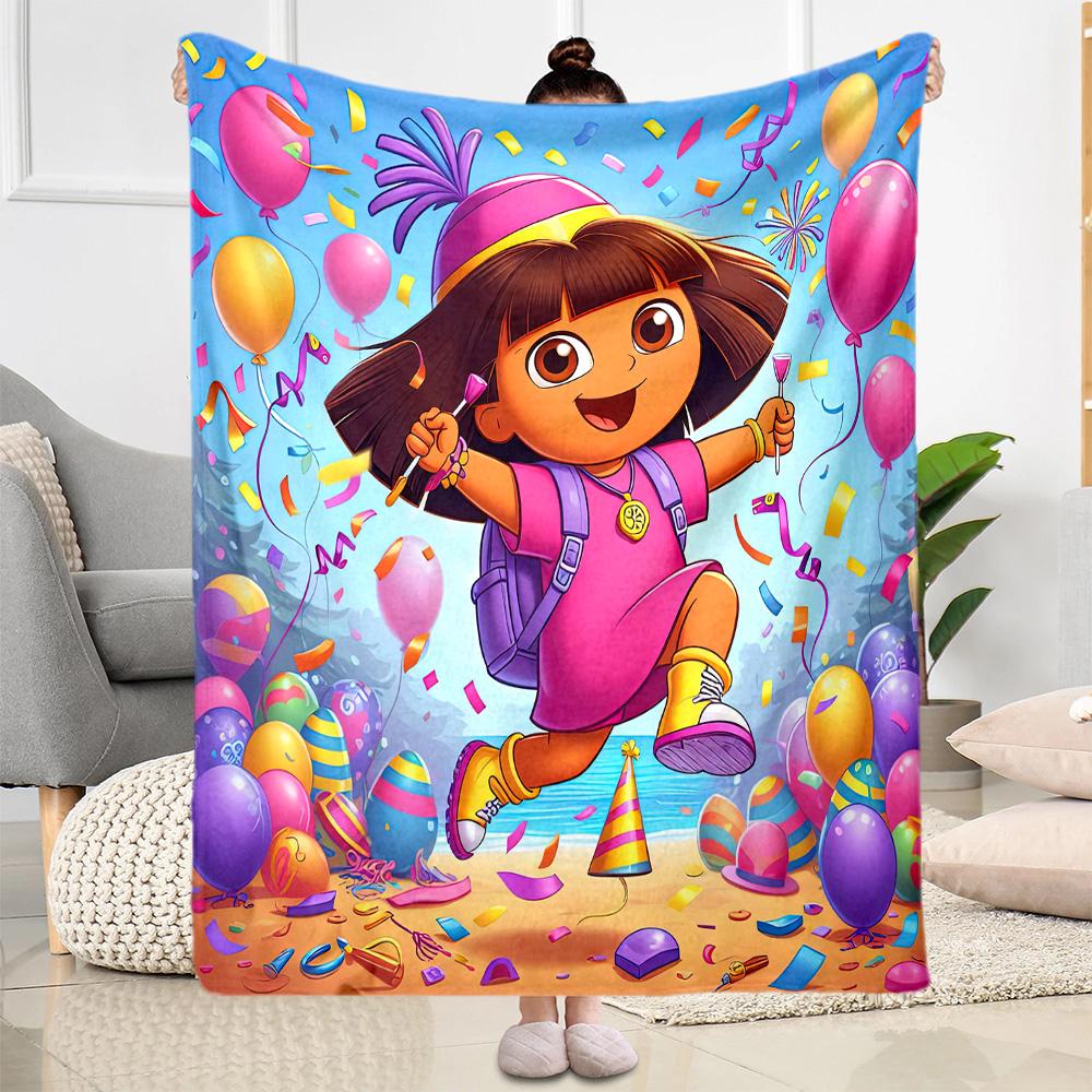 Dora Explorer Blanket Soft Warm Cozy Perfect for Livingroom Office Chair Office Four Seasons Multipurpose Warmthful Decor Gifts For Family Or Friends