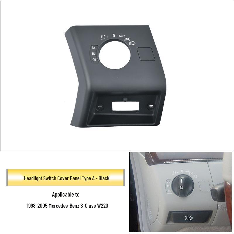 Acabamento da Tampa do Botão do Interruptor do Farol do Mercedes-Benz Classe S W220