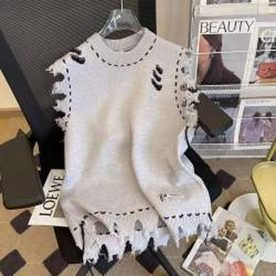 Men's Knitted Sleeveless Sweater Vest - 2023 Autumn/Winter Round Neck Slim Waistcoat