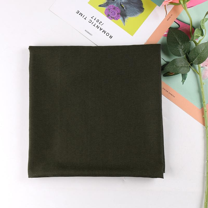 110*110cm Square Hijabs Solid Color Scarf Muslim Head Wraps Polyester Scarves Lightweight Headband Autumn Mufflers 1PC Retail