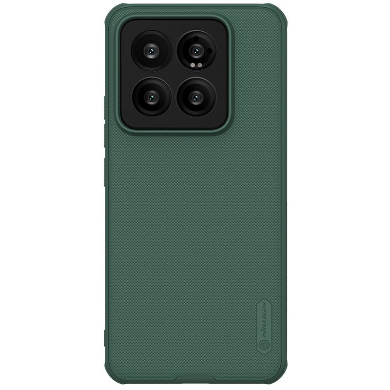

NILLKIN Чохол Pro Magnetic Super Frosted Shield для Xiaomi Mi 14 Pro Matte TPU + PC Anti Fingerprint Shockproof Back Cover For Xiaomi 14 Pro зелений