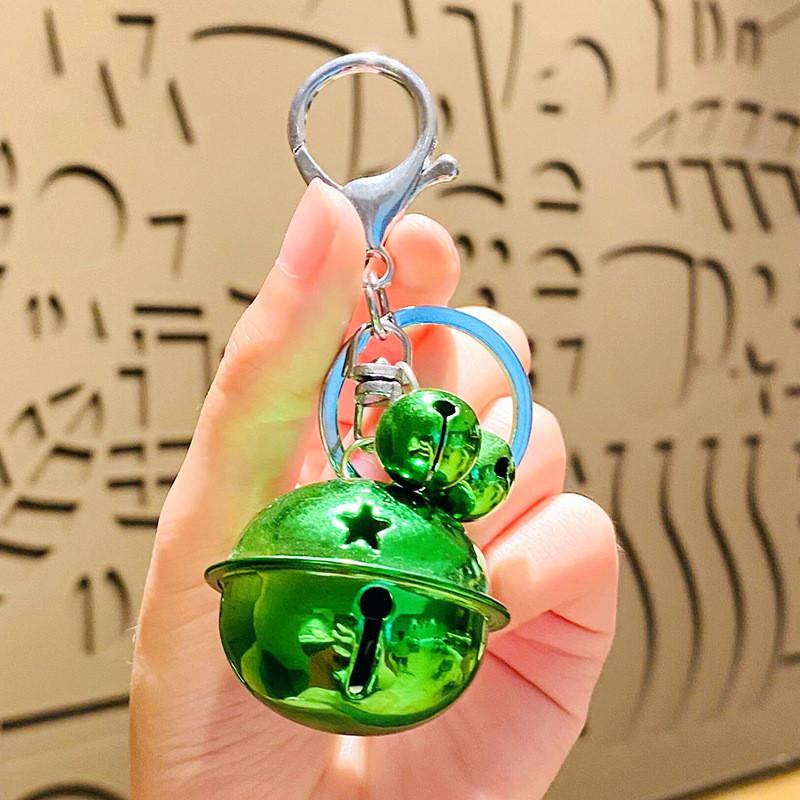 Trendy Metal Car Cartoon Keychain With Cute Bell Multiple Color Options Gift
